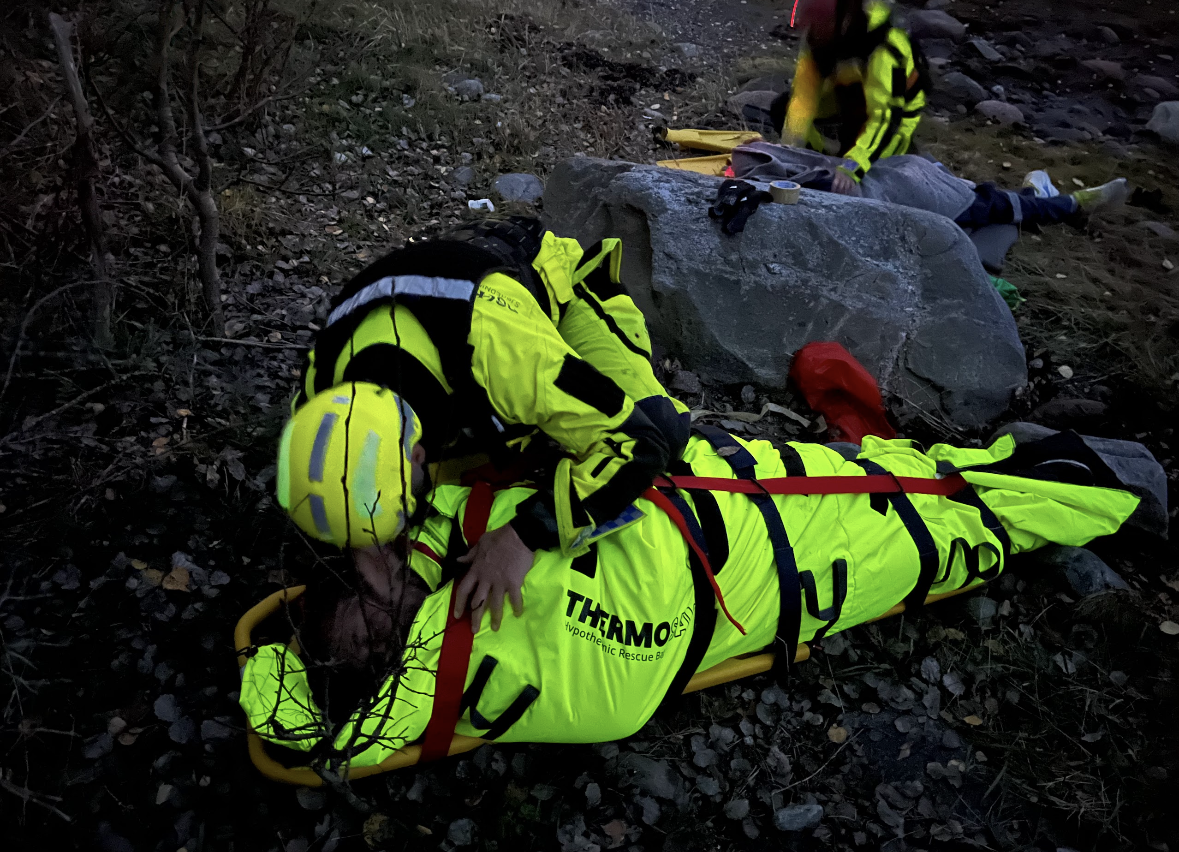 Technical rescue operations with specialized equipment